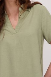 Detail van Groene midi jurk met linnen door JDY voor Dames