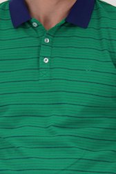 Groene polo met blauwe strepen van Ravøtt voor Heren