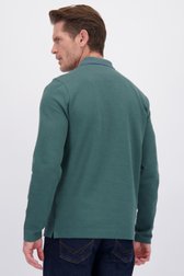 Achterkant van Groene polo met lange mouwen door Dansaert Blue voor Heren