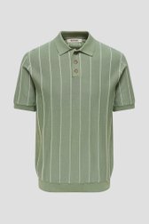 Productfoto 1 van Groene polo met wit gestreept motief door Only & Sons voor Heren