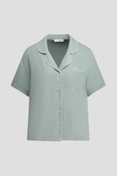 Productfoto 2 van Groene pyjamaset met hemd en short door Liberty Island voor Dames