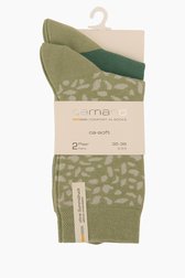 Groene sokken met print - 2 paar van Camano voor Dames