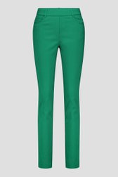 Groene stretchbroek met elastische taille van Claude Arielle voor Dames