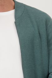 Groene tricot cardigan met rits van Dansaert Blue voor Heren