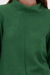 Groene trui in ribstof van Signature voor Dames
