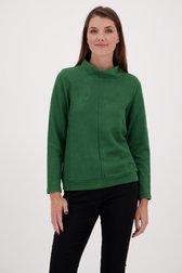 Groene trui in ribstof van Signature voor Dames