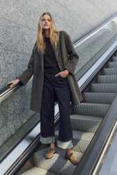 Extra foto 5 van Halflange bruine mantel door Opus voor Dames