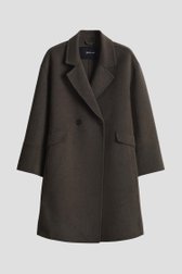 Productfoto 1 van Halflange bruine mantel door Opus voor Dames