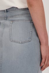 Halflange denim rok - grijsblauw van Liberty Island Denim voor Dames