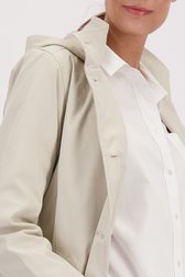 Halflange lichtbeige jas met kap van Claude Arielle voor Dames
