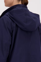 Halflange navy jas met kap van Claude Arielle voor Dames