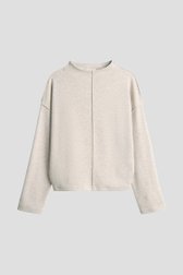 Photo produit 1 de Haut beige à manches longues avec col montant de Opus pour Femmes