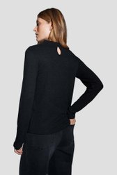 Le dos de Haut noir à manches longues avec détail pailleté de Opus pour Femmes