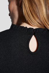 Détail de Haut noir à manches longues avec détail pailleté de Opus pour Femmes