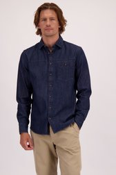 Video van Donkerblauw denimhemd door Ravøtt voor Heren