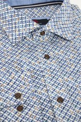 Productfoto 1 van Hemd met blauw-beige print - Comfort fit door Dansaert Blue voor Heren