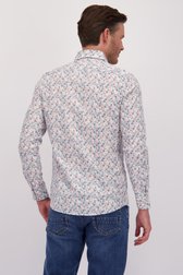Hemd met blauw-roze bloemenprint - Regular fit van Dansaert Blue voor Heren