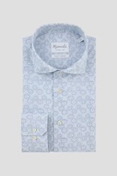 Productfoto 1 van Hemd met blauwe bloemenprint - Slim fit  door Michaelis voor Heren