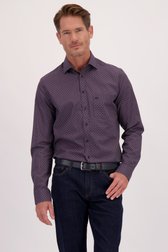 Voorkant van Hemd met fijne rood-groene print - Regular fit door Dansaert Blue voor Heren