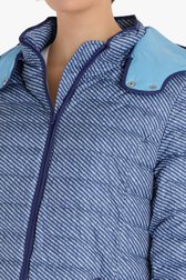 Imperméable matelassé bleu à capuche amovible de Claude Arielle pour Femmes