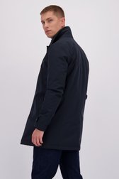 Le dos de Imperméable matelassé bleu de District pour Hommes