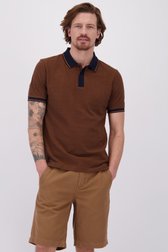 Video van Bruine polo met korte mouwen door Ravøtt voor Heren