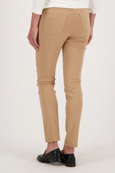 Jean beige avec stretch et taille élastiquée de Claude Arielle pour Femmes