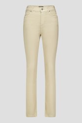 Jean beige avec stretch et taille élastiquée de Claude Arielle pour Femmes