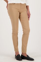Jean beige avec stretch et taille élastiquée de Claude Arielle pour Femmes