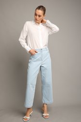 Le devant de Jean bleu clair – Wide leg fit – Longueur 7/8 de Liberty Island Denim pour Femmes