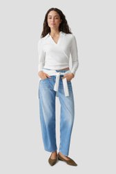 Le devant de Jean bleu - Coupe barrel de Opus pants pour Femmes