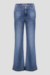Jean large bleu foncé de Geisha pour Femmes