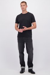 Le devant de Jean noir – Coupe tapered de Liberty Island Denim pour Hommes