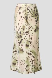 Photo produit 1 de Jupe beige-verte à imprimé tacheté de Yest Curve pour Femmes