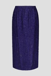 Jupe bleu foncé en dentelle transparente de Louise pour Femmes