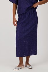 Jupe bleu foncé en dentelle transparente de Louise pour Femmes