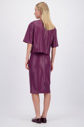 Le dos de Jupe bordeaux en similicuir de D'Auvry pour Femmes