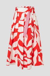 Photo produit 1 de Jupe d’été à motif feuilles blanc-rouge de More & More pour Femmes