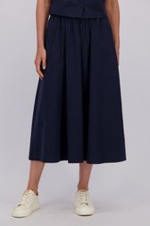 Le devant de Jupe en coton bleu foncé de Liberty Island pour Femmes