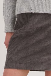 Jupe en velours côtelé gris de Opus pour Femmes