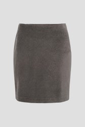 Jupe en velours côtelé gris de Opus pour Femmes