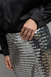Détail de Jupe longue argentée à paillettes de Louise pour Femmes