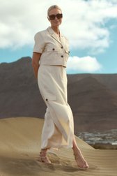 Jupe longue beige clair avec fente de JDY pour Femmes