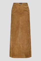 Jupe longue en velours côtelé marron de AC by Annelien Coorevits pour Femmes