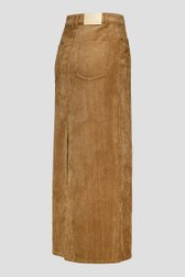 Jupe longue en velours côtelé marron de AC by Annelien Coorevits pour Femmes