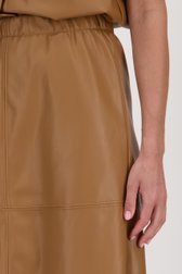 Jupe mi-longue à l'aspect cuir marron de JDY pour Femmes
