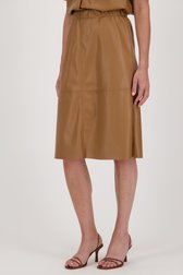 Jupe mi-longue à l'aspect cuir marron de JDY pour Femmes
