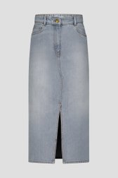 Jupe mi-longue en denim - gris-bleu	 de Liberty Island Denim pour Femmes