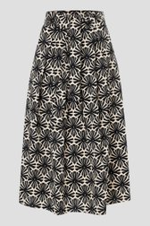 Jupe midi beige avec imprimé floral noir de More & More pour Femmes