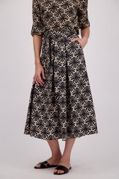 Jupe midi beige avec imprimé floral noir de More & More pour Femmes